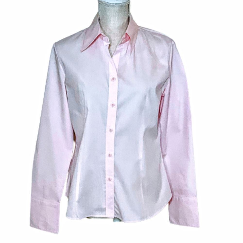 NWT G2000 Girl Junior's Size 13 Pink Long Sleeve Button Down Tapered Shirt